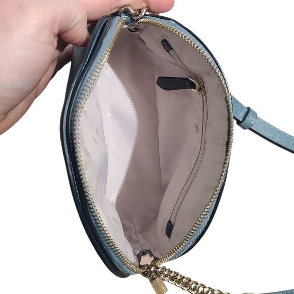Kate Spade Spencer Dome Saffiano Leather Crossbody Small Two-Tone Blue EUC - Picture 7 of 7